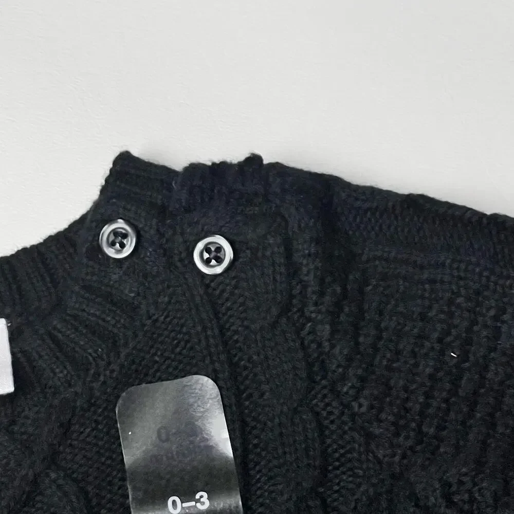 Baby Gap  Black Knitted Long Sleeve Sweater Sz 0-3M
